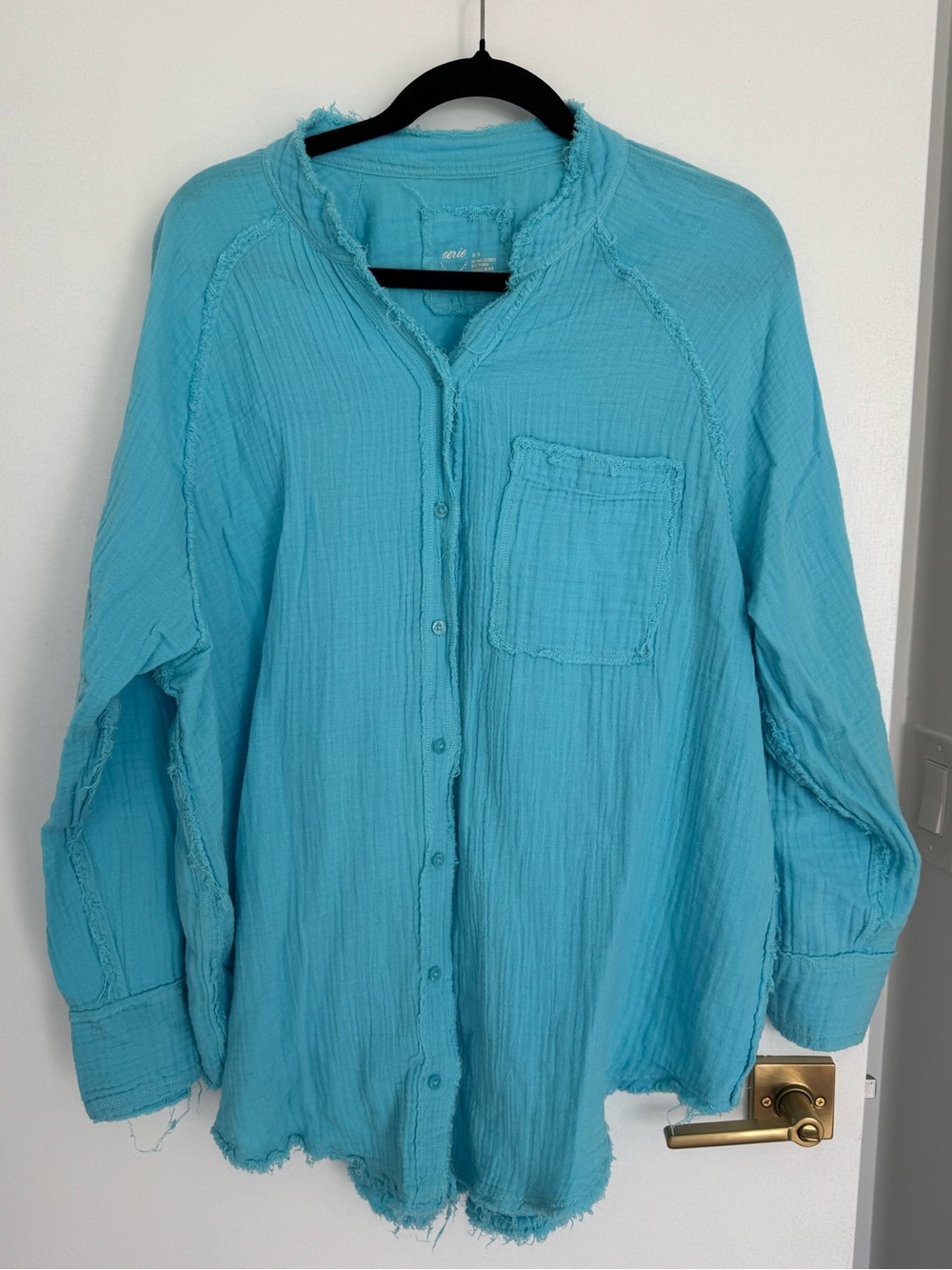 aerie Turquoise Button-Down Shirt